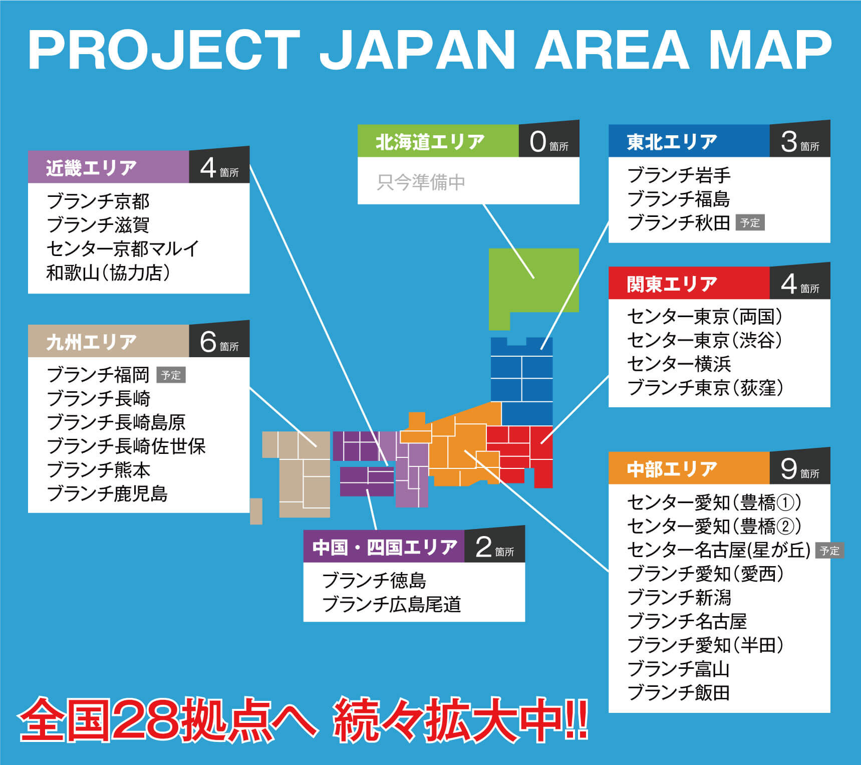 PROJECT JAPAN AREA MAP